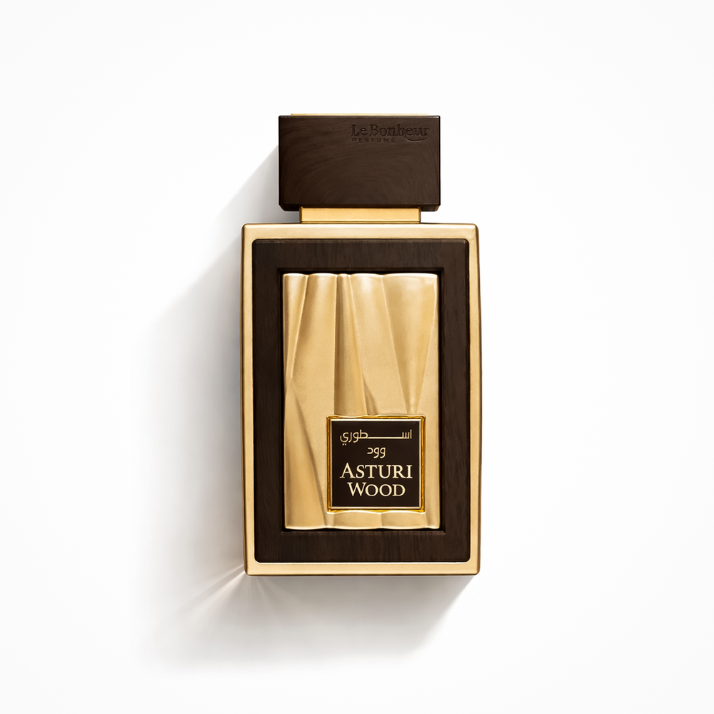 Al Rashid Perfumes Qatar – Asturi Wood Oud Perfume, a premium Arabian oud fragrance in an elegant luxury bottle with a sophisticated traditional perfume design.