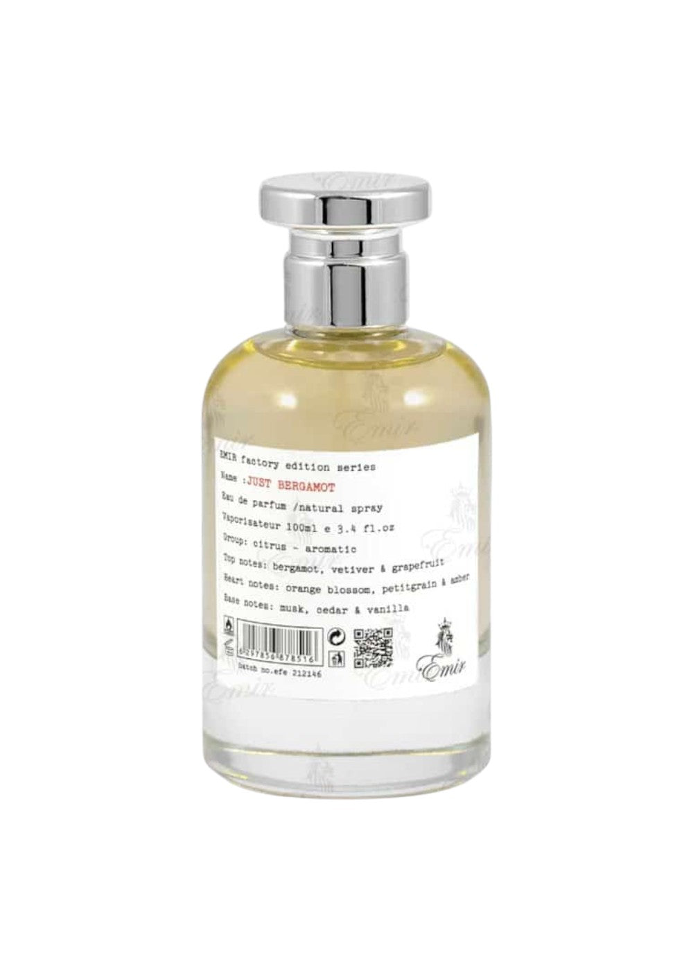 Paris Corner Emir Just Bergamot 100ml bottle - Al Rashid Perfumes Qatar